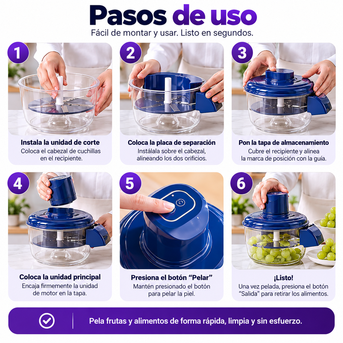 PeelPro™ — Pelador de Frutas 3 en 1